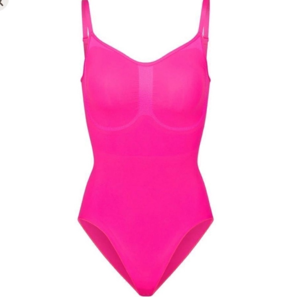 SKIMS Hot Pink Sculpting Seamless Bodysuit